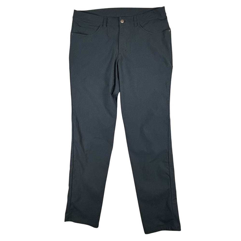 Lululemon ABC Pant Slim Warpstreme Mens 34 Black 5-Pocket Trousers